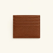 Closed brown ALTAIR leather cardholder with the ALTAIR logo